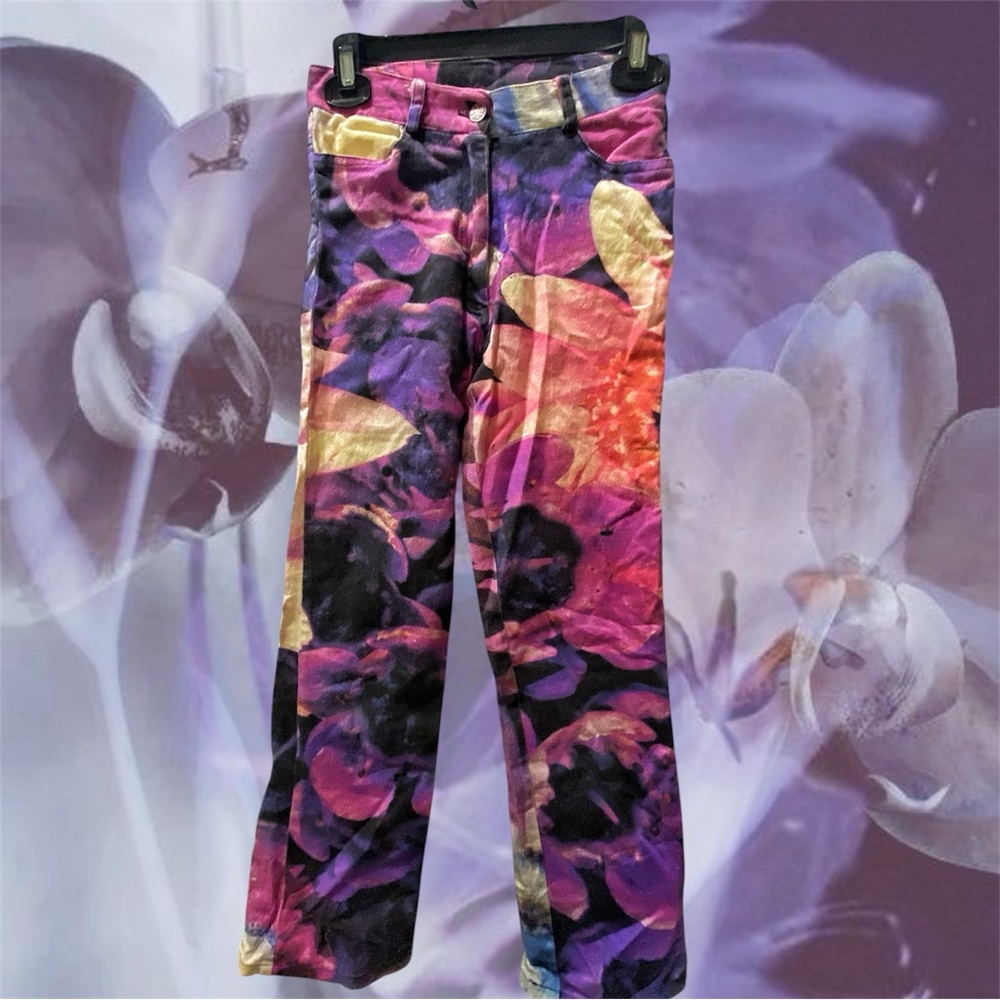 Vintage Alesso Paris Floral Statement Pants